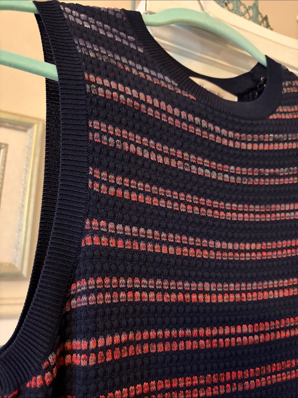 NWT Rachel Rachel Roy Women’s space dye sleeveless striped knit midi dress L. - Picture 4 of 7